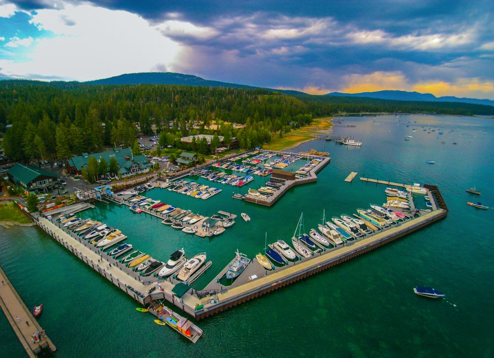 Aerial View of Tahoe City Marina 