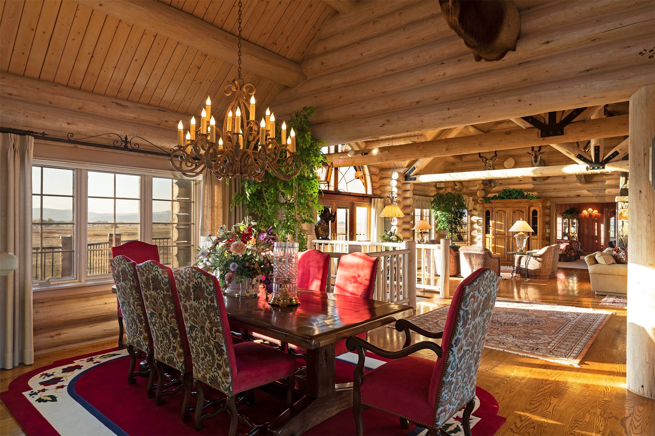 Sunlit dining room at 55263 Logan, Charlo, MT