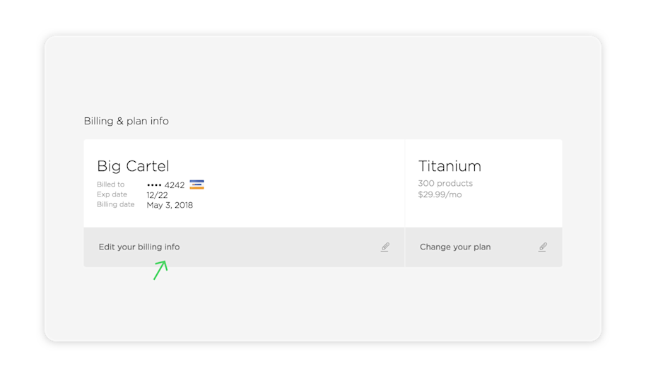 update your billing details