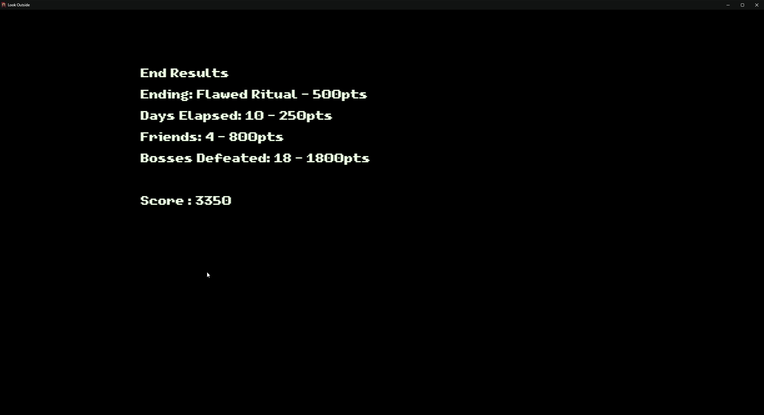 Look Outside - End Results