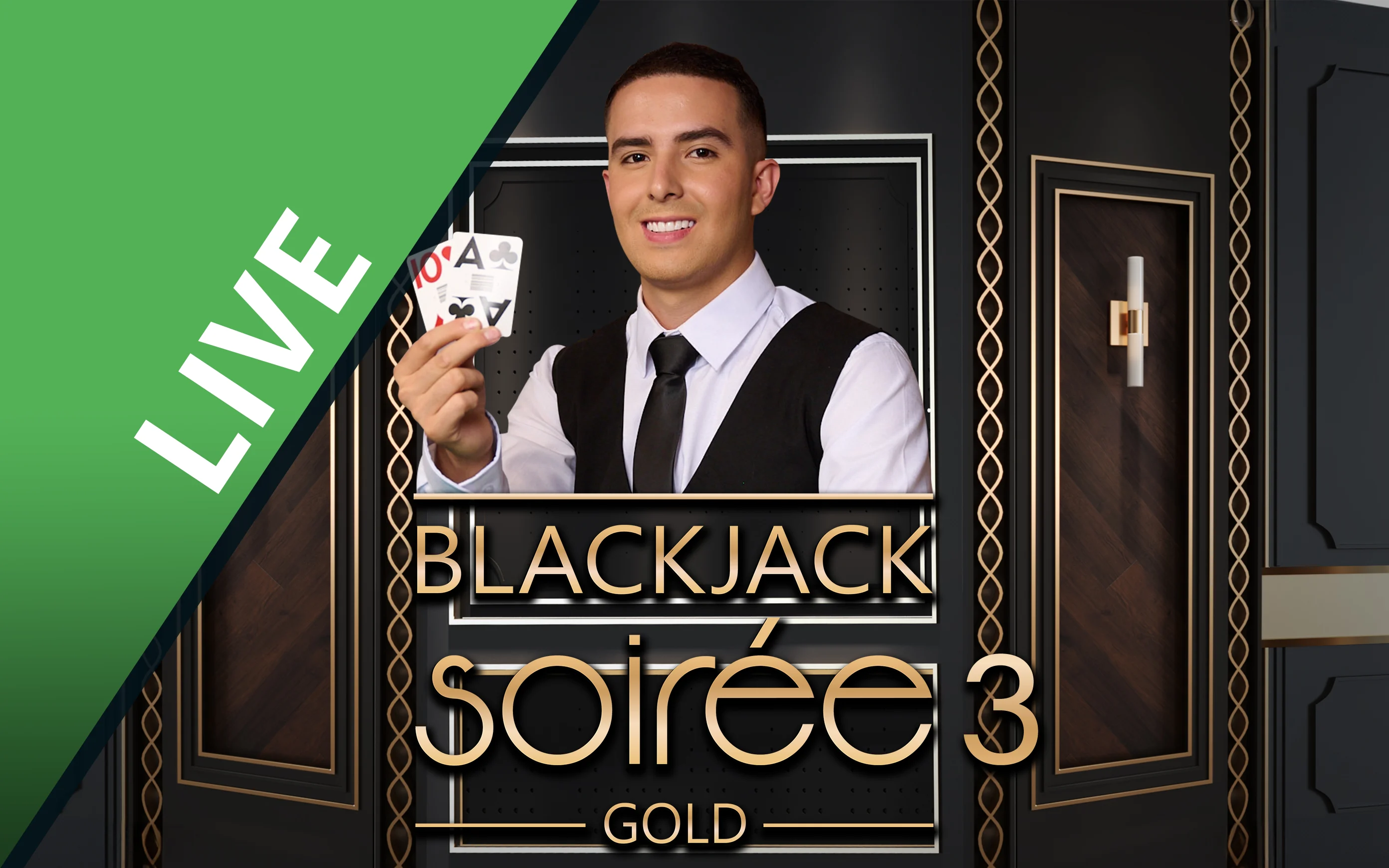 Zagraj w Blackjack Soirée Gold 3 w kasynie online Starcasino.be