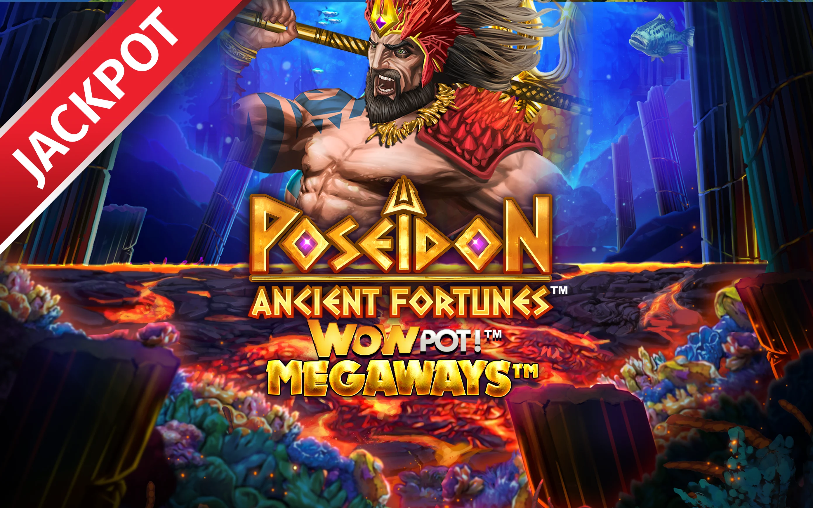 Play Ancient Fortunes: Poseidon™ WowPot! MEGAWAYS™ on Starcasino.be online casino