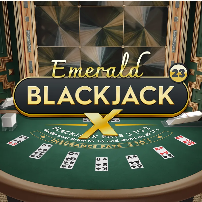 Speel BlackjackX 23 - Emerald op Madisoncasino.be online casino