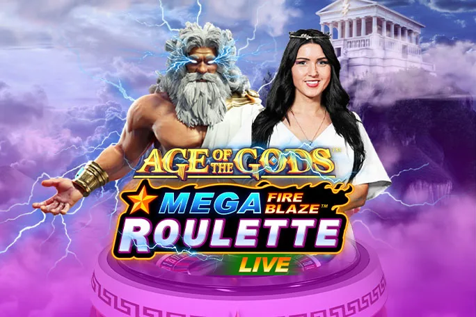 Speel Mega Fire Blaze Age of the Gods Roulette Live op Starcasino.be online casino