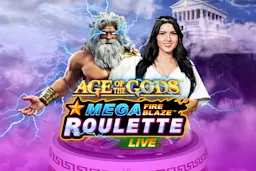 Speel Mega Fire Blaze Age of the Gods Roulette Live op Starcasino.be online casino