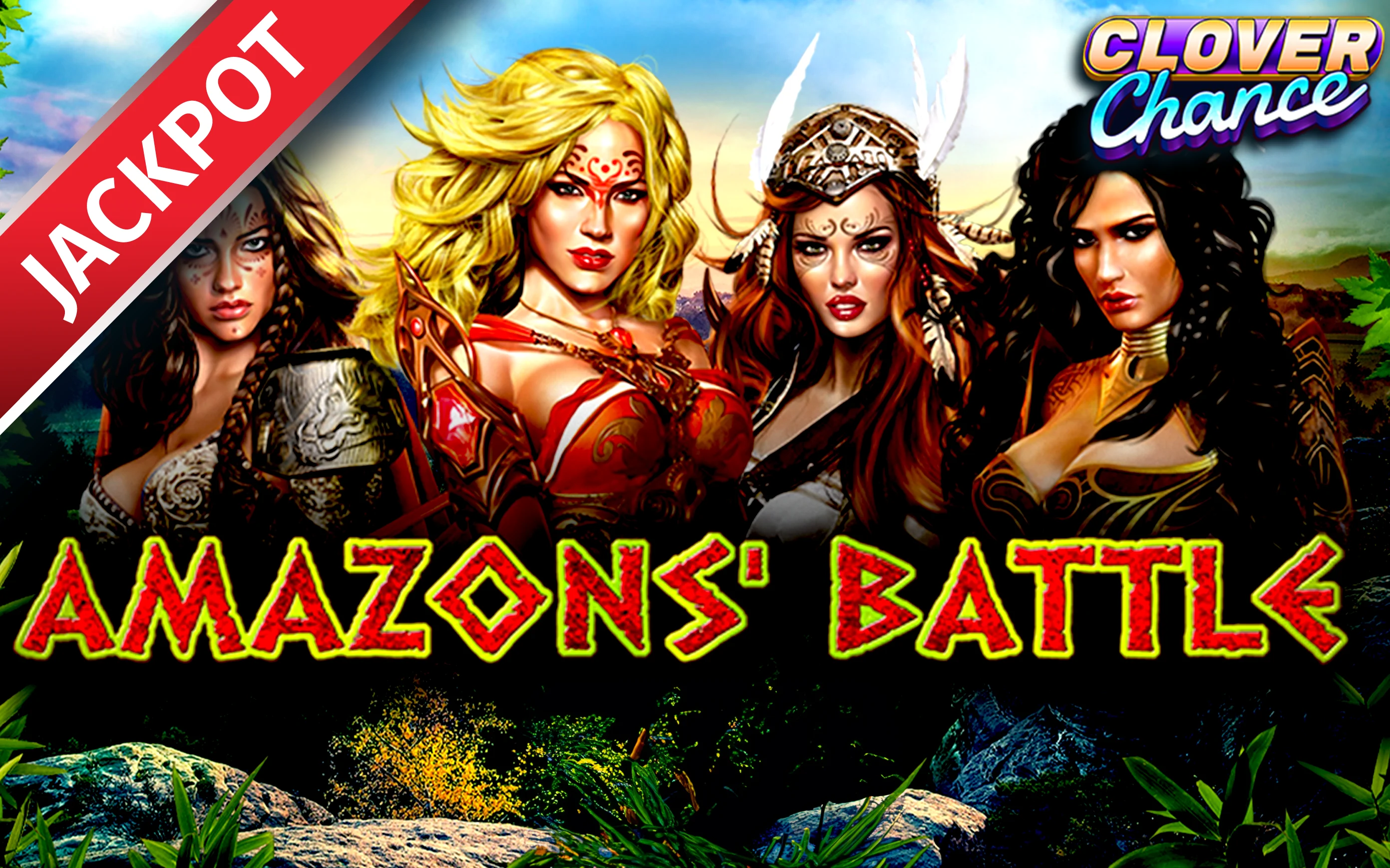 Chơi Amazons' Battle Clover Chance trên sòng bạc trực tuyến Starcasino.be