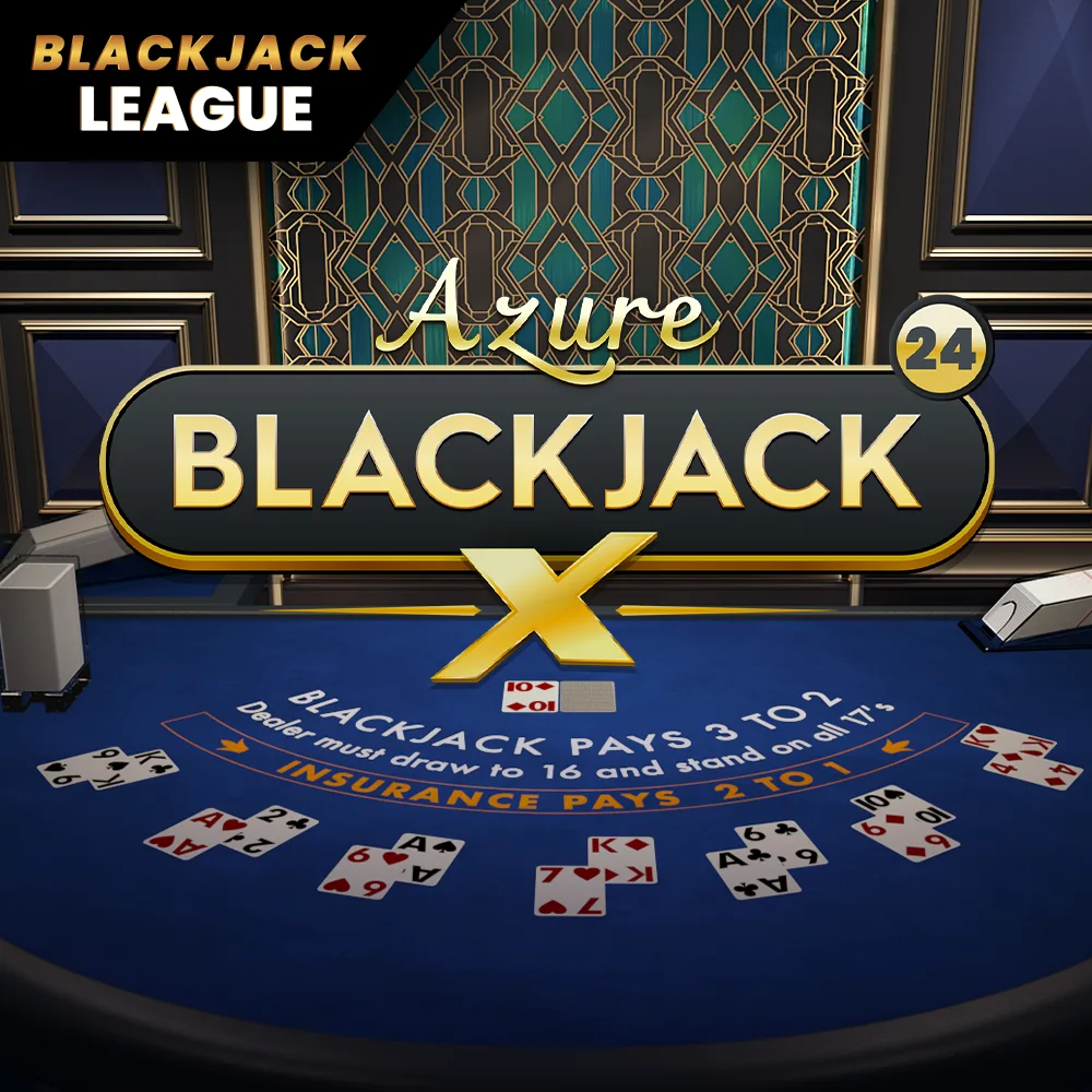 Play BlackjackX 24 - Azure on Madisoncasino.be online casino