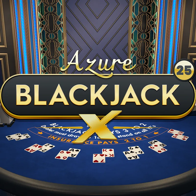 Play BlackjackX 25 - Azure on Starcasinodice.be online casino