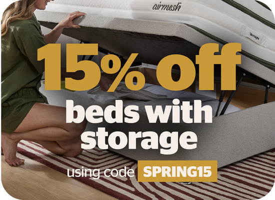 15% off beds with storage