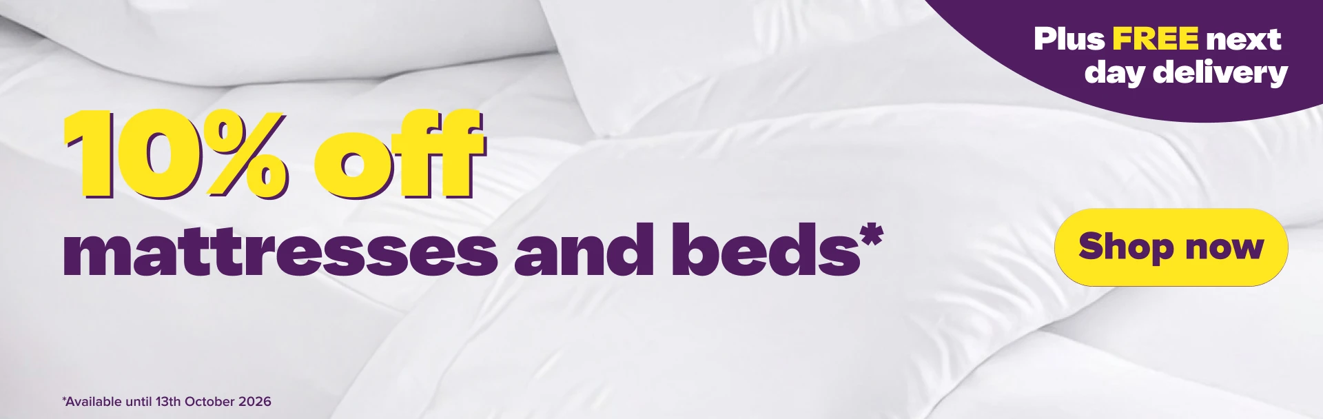 10% off mattresses and beds at Premier Inn at Home