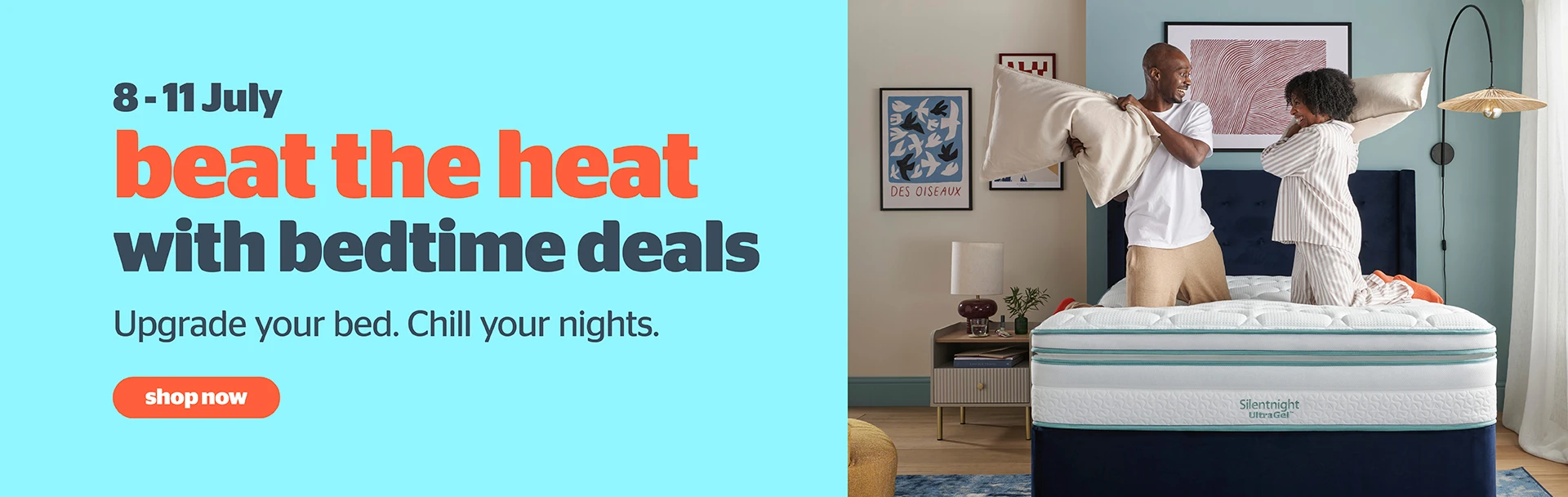 beat the heat with bedtime deals by Silentnight
