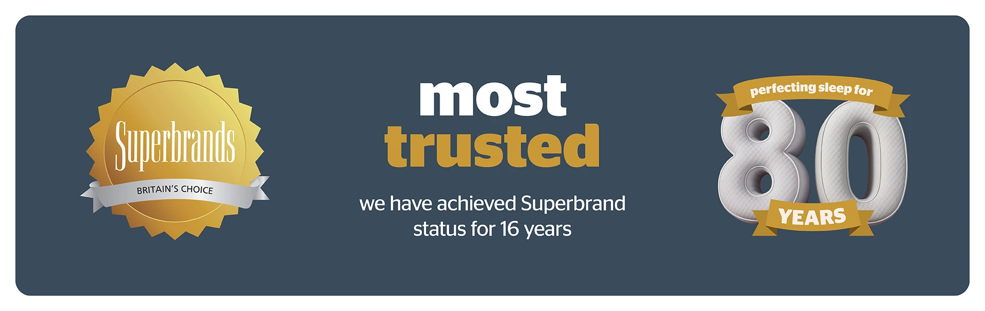 most trusted - we have achieved Superbrand status for 16 years