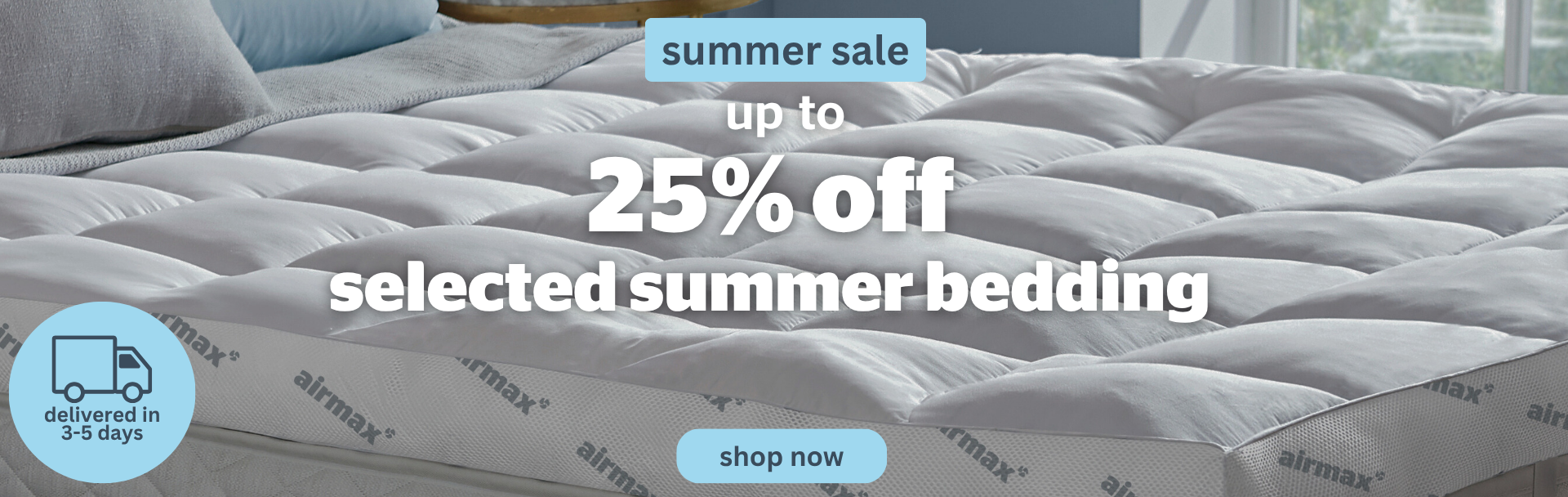 up to 25% off selected summer bedding