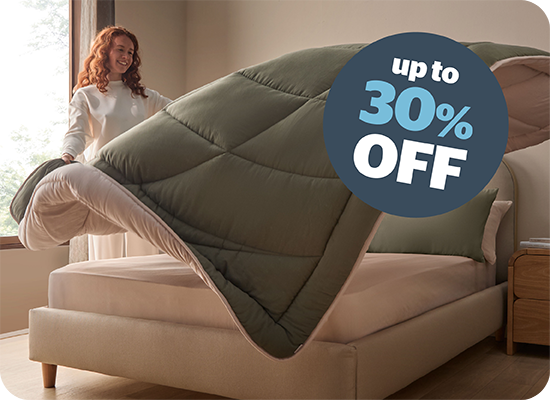 up to 30% off bedding