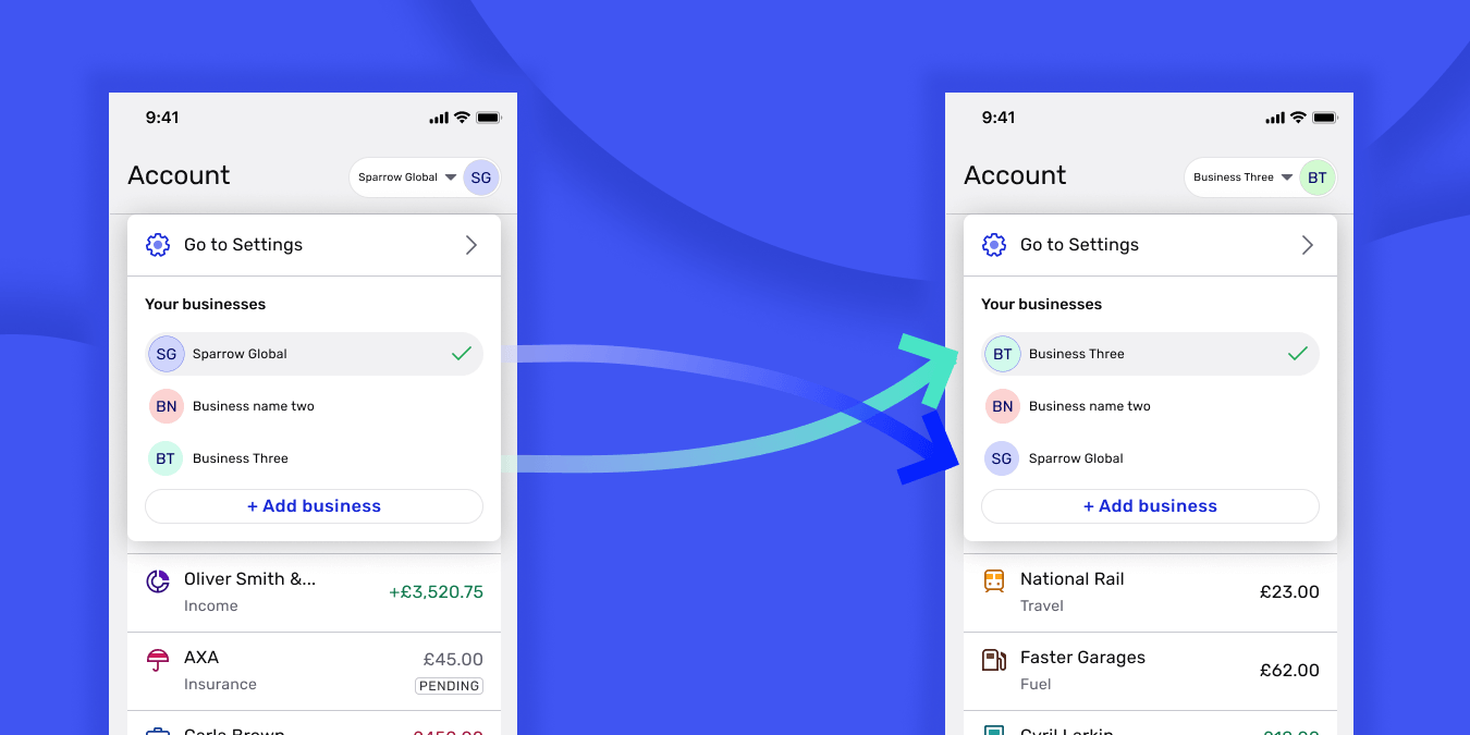 Mockup app screens 