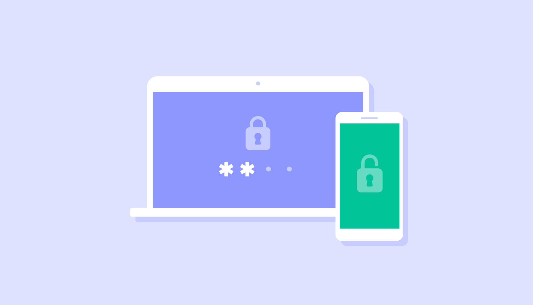 Animated laptop and phone screens 