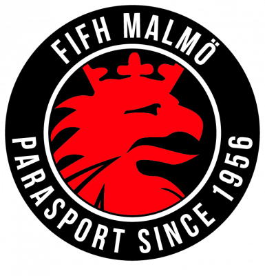 FIFH Malmös logga med en röd grip på svart bakgrund.