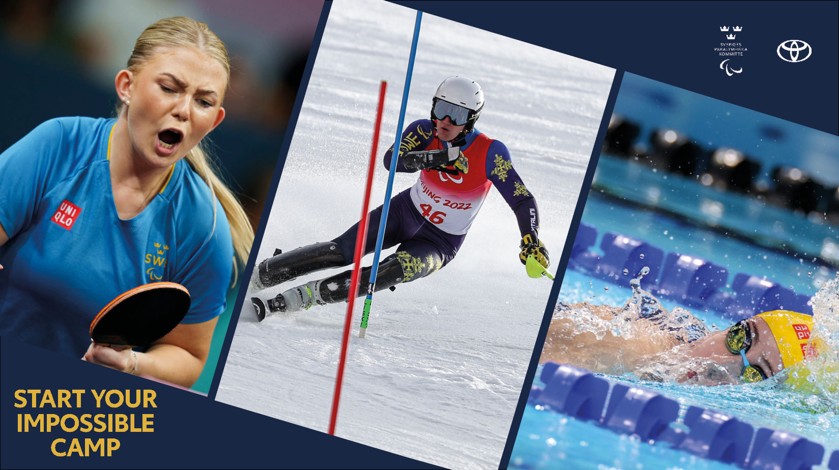 Bilder på elitidrottare som tävlar på paralympics.