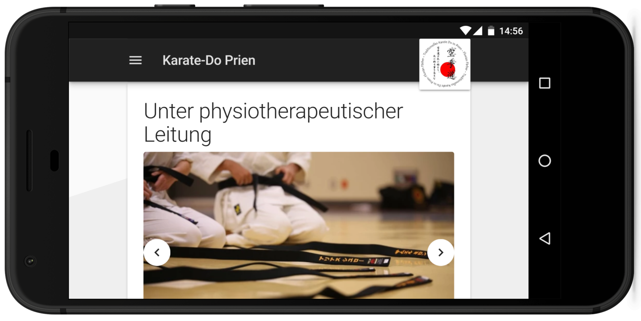 Webseite und App für Karate Do Prien ist online