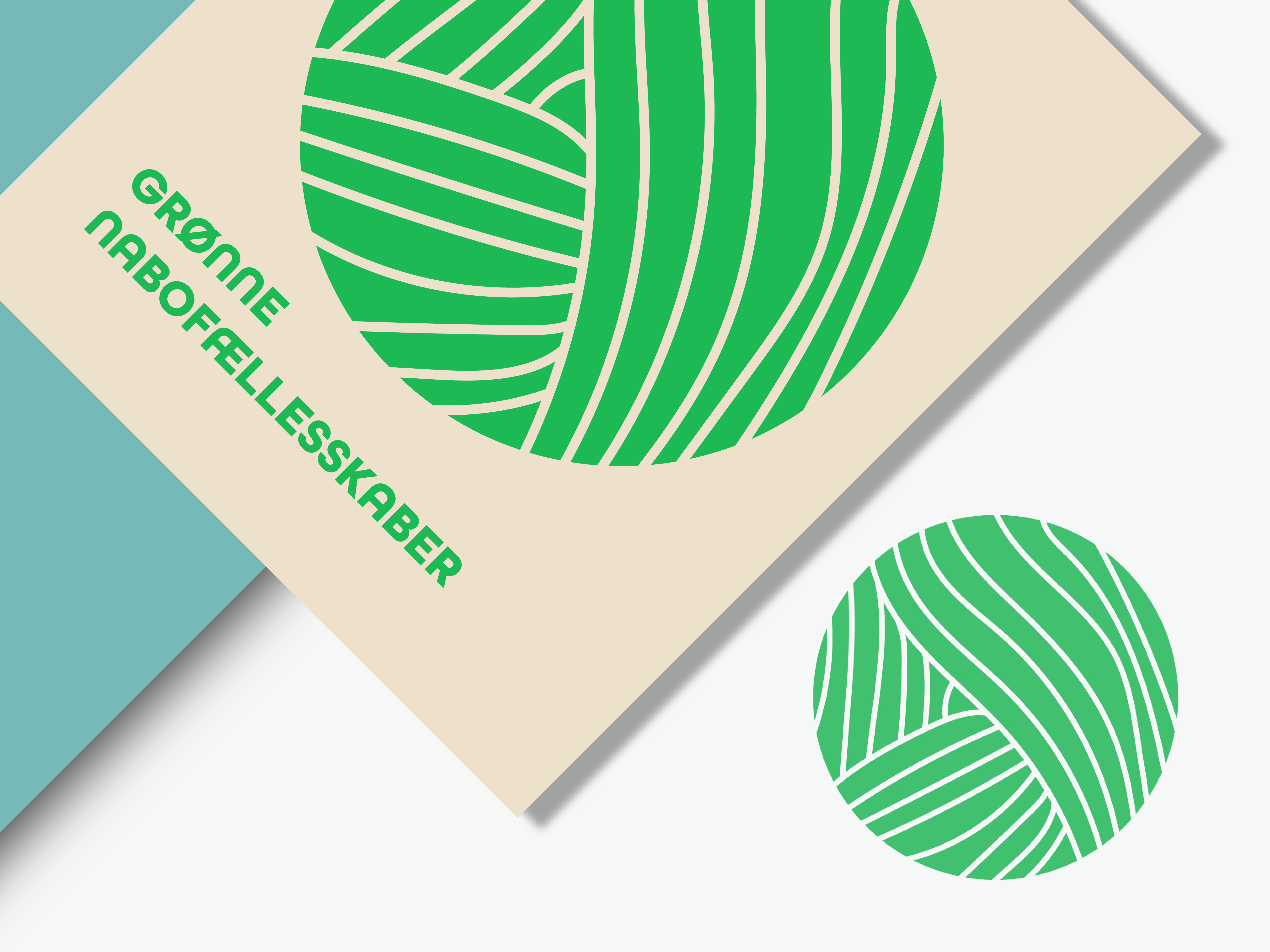 Logo design for green community project Grønne Nabofællesskaber