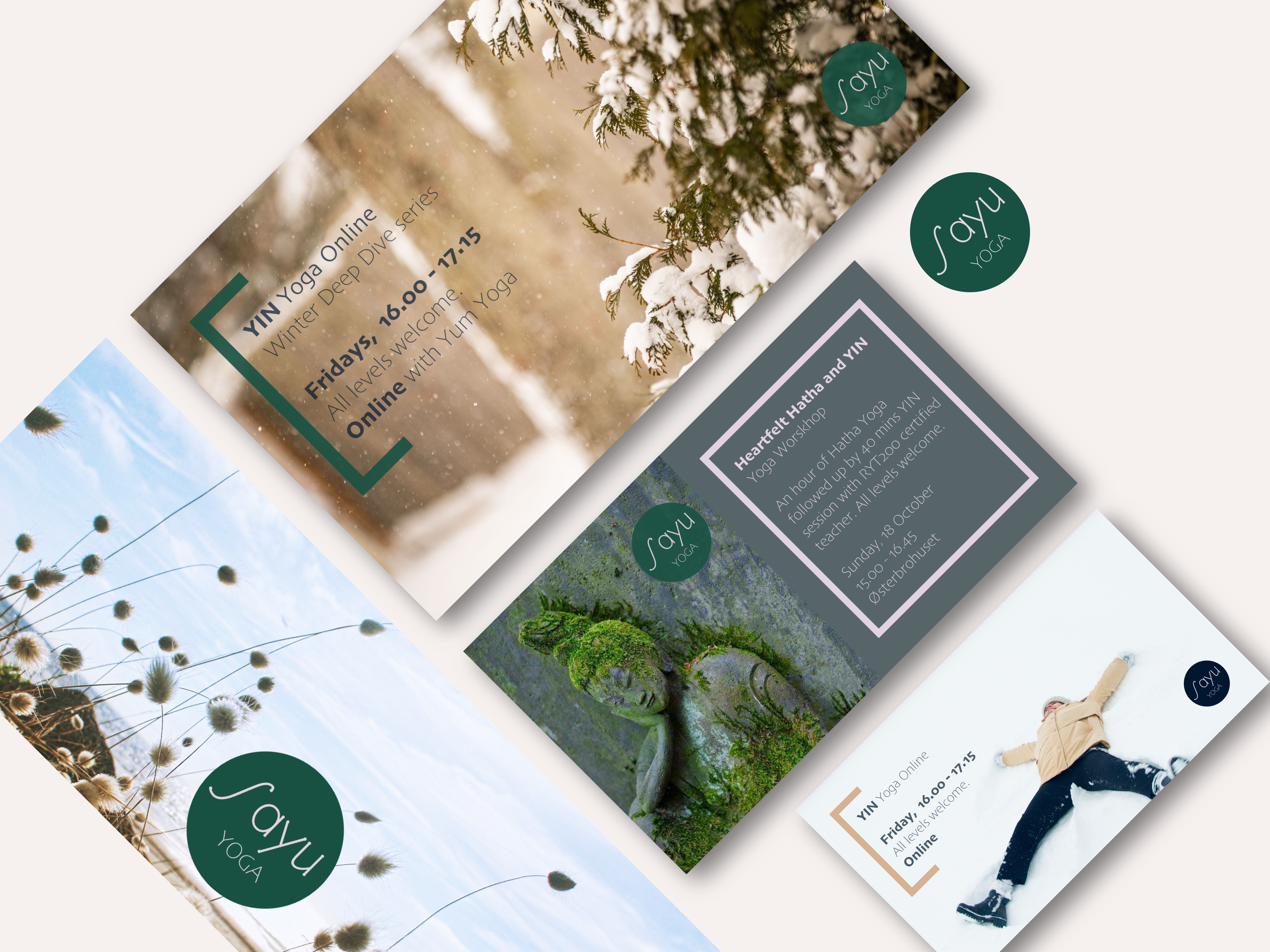 Website and visual identity design for yoga studio Sayu Yoga