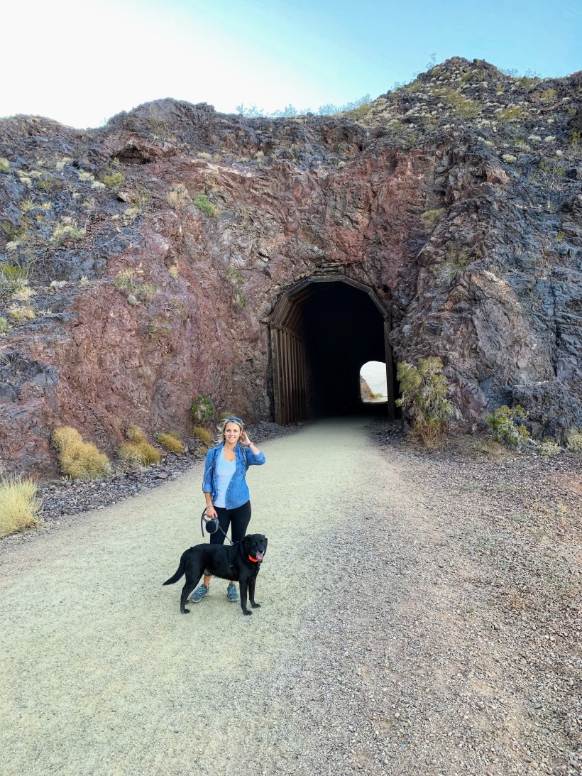 AdventureTripr Champion Tara on Railroad Tunnel Trail.