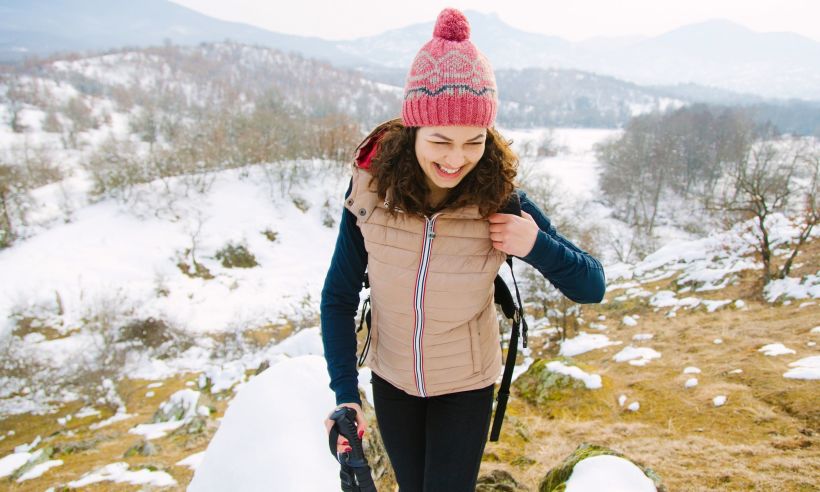 There are three important layers for winter hiking: your base layer, your mid layer, and your outer layer.