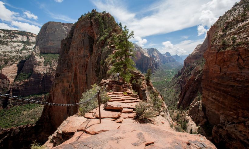 The final stretch of Zion's Angels Landing hike.
