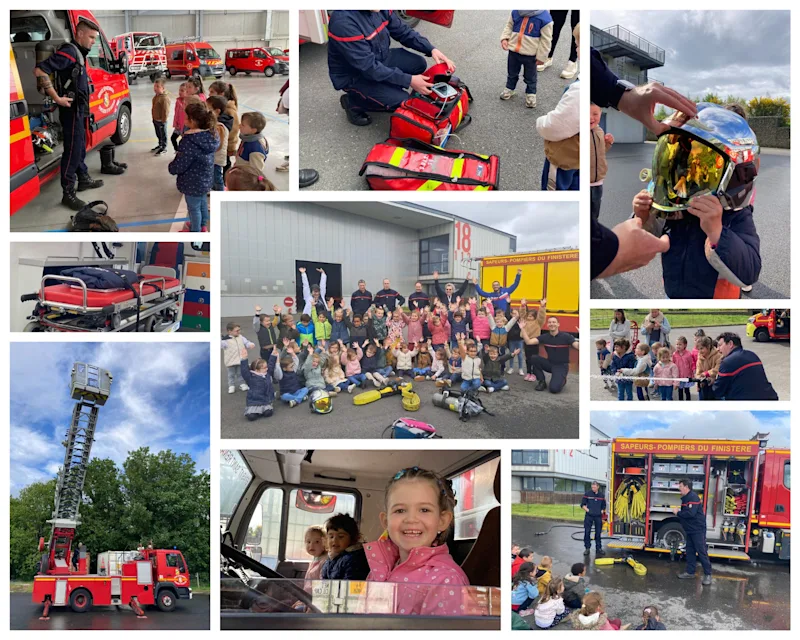 Les élèves de maternelle ont visité la caserne de pompiers de Lesneven