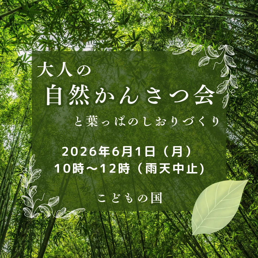 大人の自然かんさつ会と葉っぱのしおりづくり