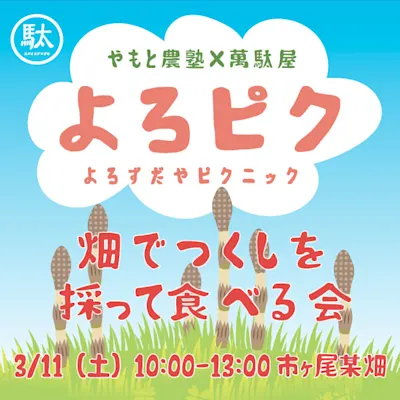 よろずだやピクニック「つくしを食べる会」