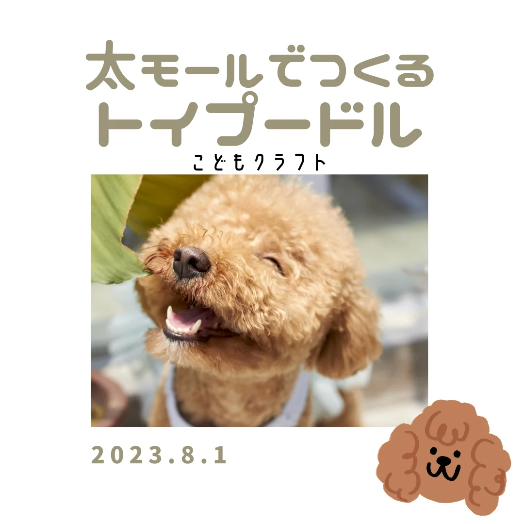 こどもクラフト「太モールでつくるトイプードル」