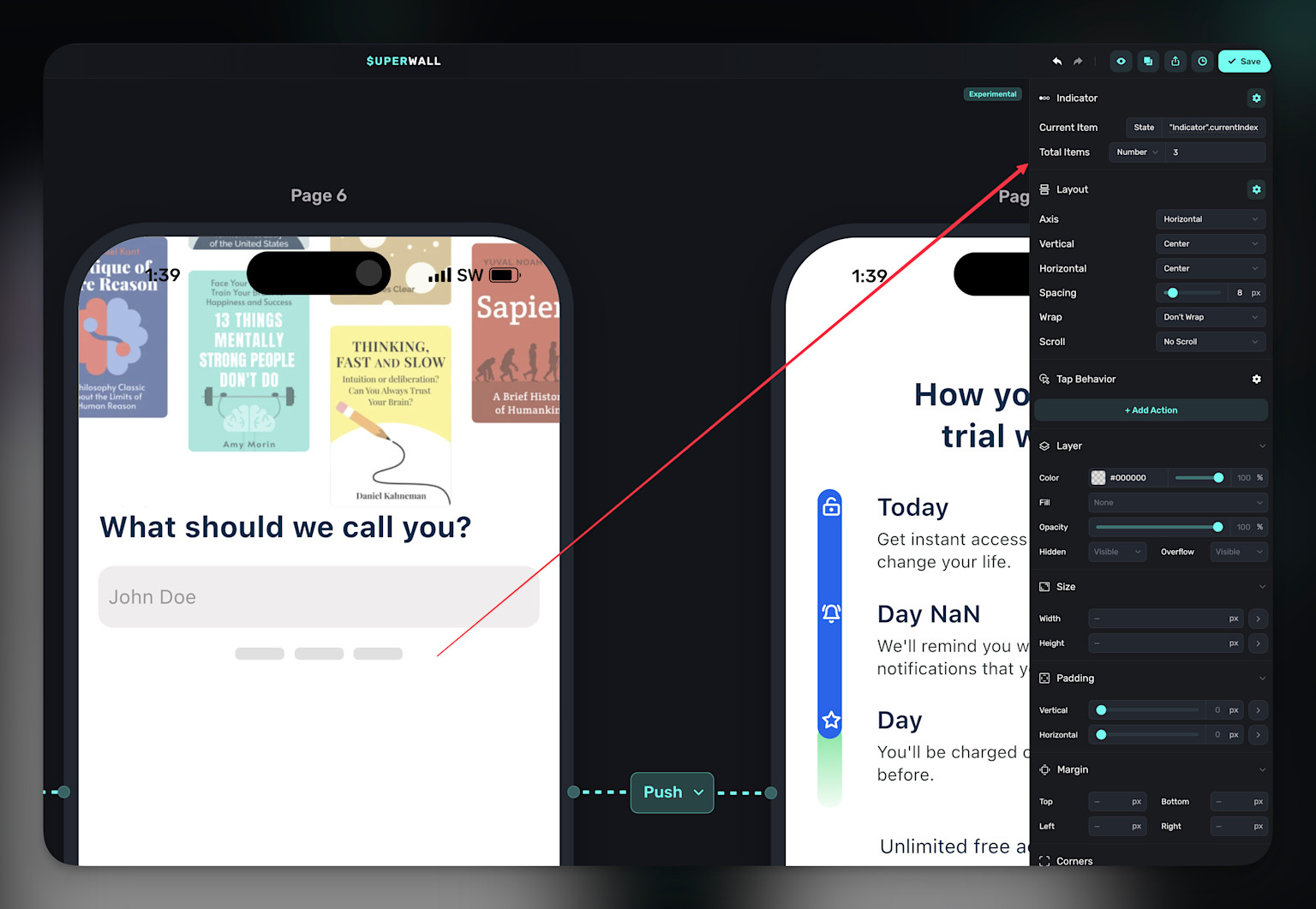 Indicators give users a reasonable expectation of how much time they'll be spending on a flow.