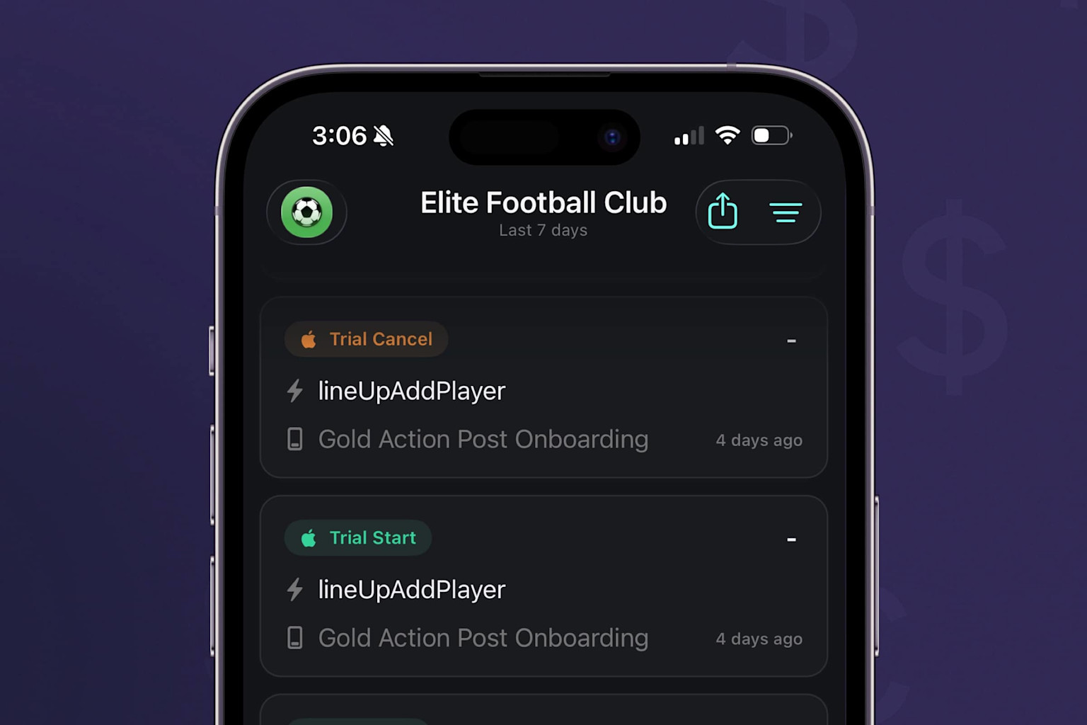 Many users start a trial, and immediately cancel it.