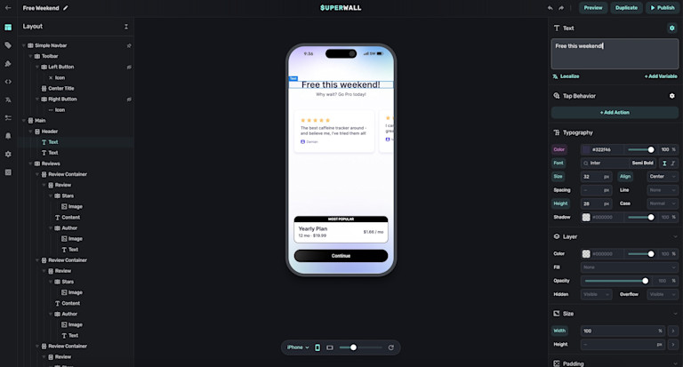 Custom Paywall Presentation in iOS with the Superwall SDK - Superwall