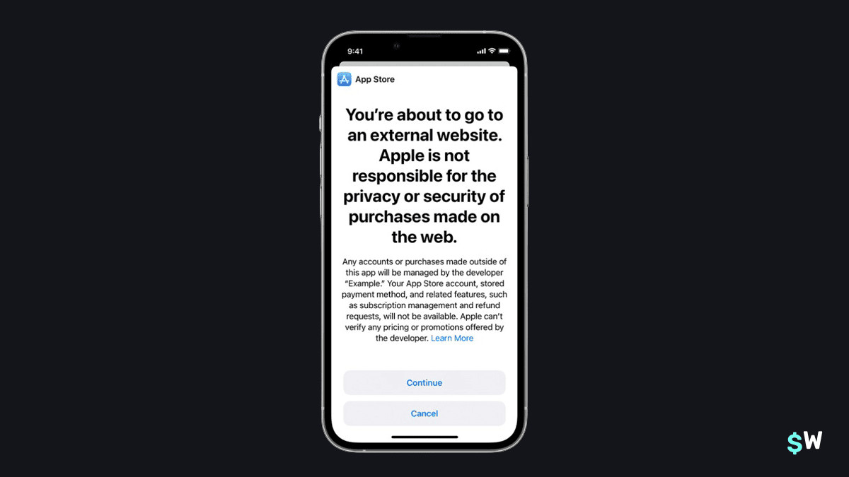 App Store External Payments Modal