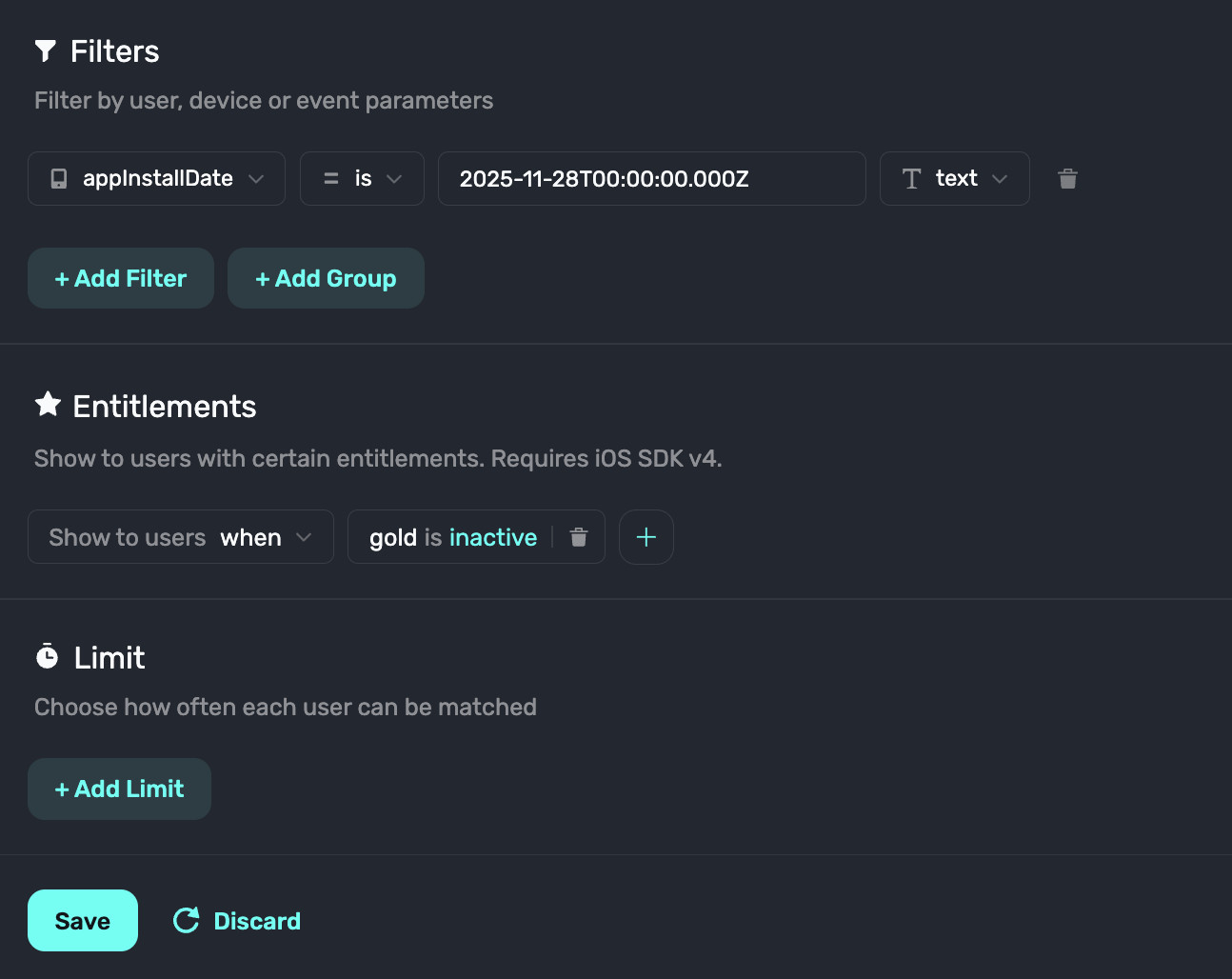 Matching users on Black Friday itself.