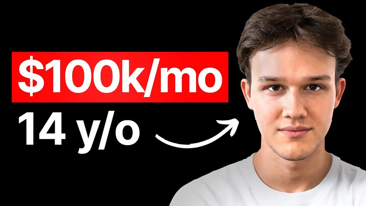 this 14 yr old makes $100k/mo PROFIT building apps with ai (here's how)