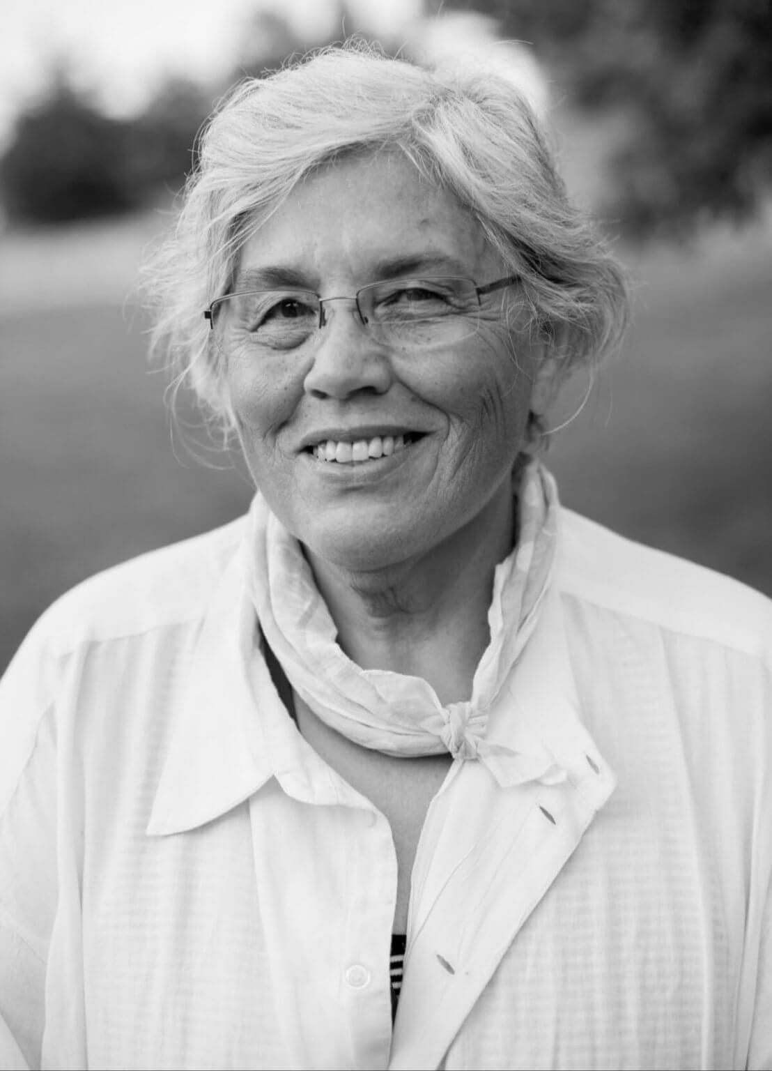 Black and white headshot of Lourdes Portillo