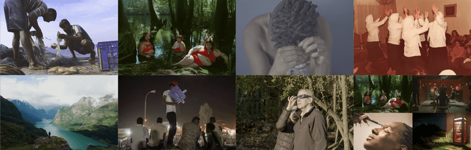 Stills from films Against The Tide, How To Carry Water, MnM, Q, Songs Of Earth, Suddenly TV, The Eternal Memory and QUEER FUTURES