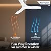 Crompton Silent Pro Fluido Wave 1200mm iOT BLDC Ceiling Fan Conch Cream - Image 5