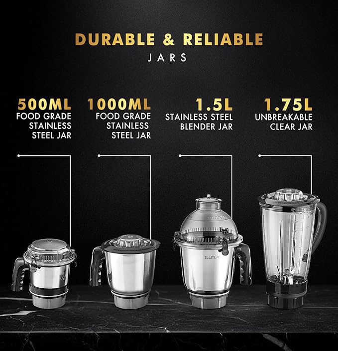 Sujata MG03 Mixer Grinder 1000 Watts - Image 2