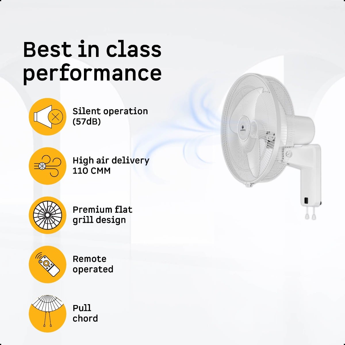 Atomberg SilenceAire Hi-Speed Wall fan White - Image 4