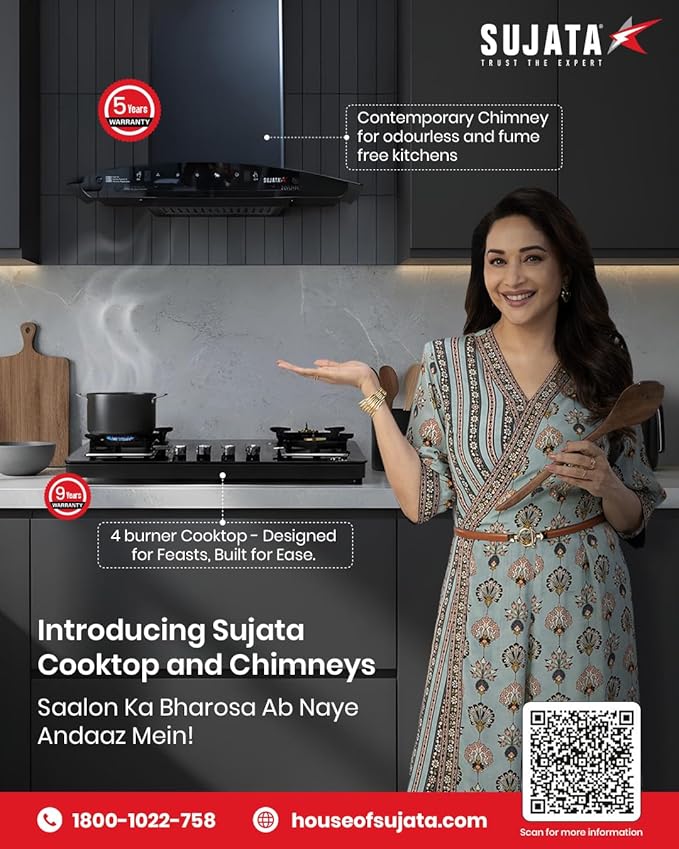 Sujata Premium Gas Stove Auto Ignition 4 Burner - Image 3