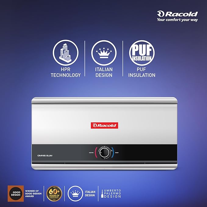 Racold Omnis Slim Horizontal Energy Efficient Storage Water Heater (Geyser) - Image 3