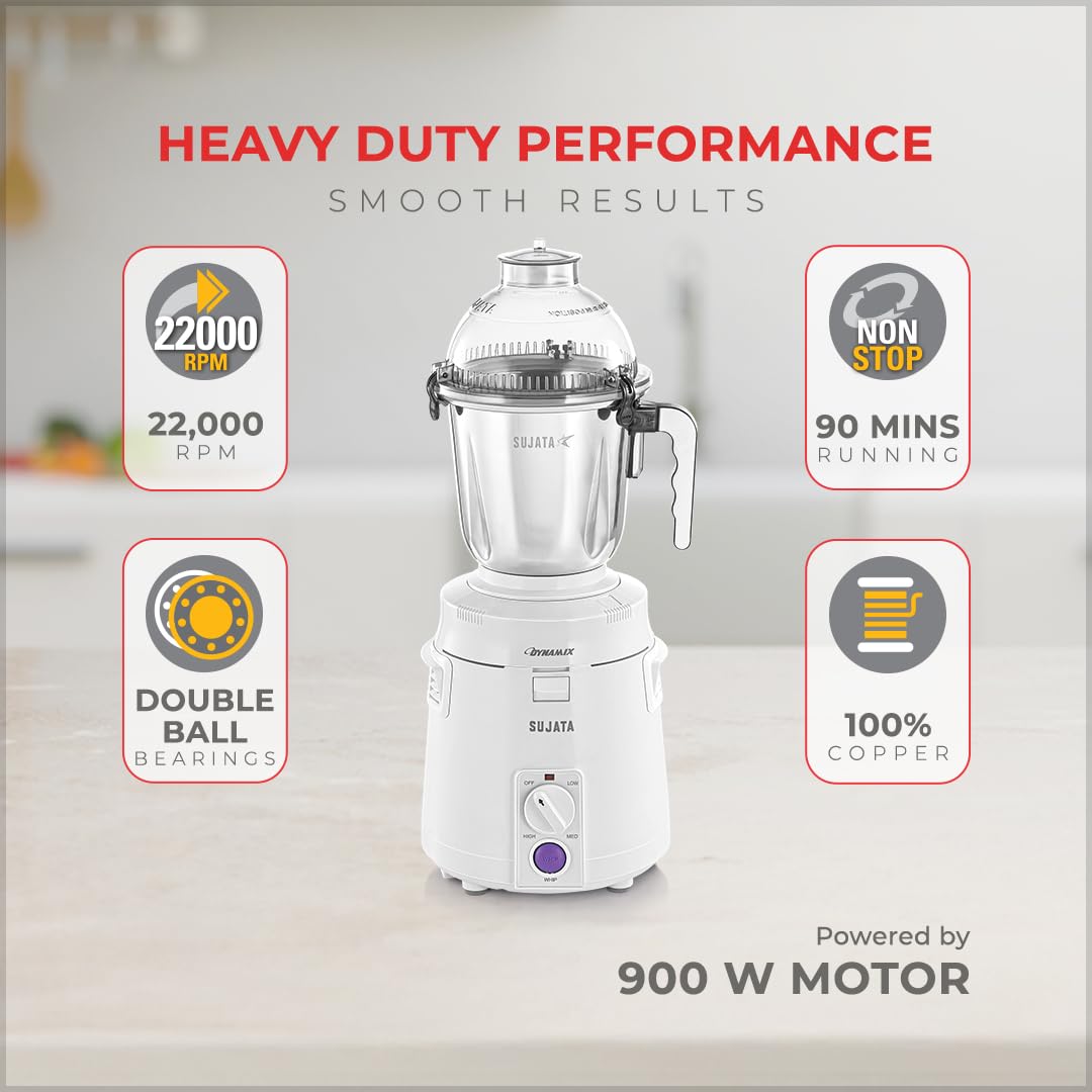 Sujata Dynamix 900W Mixer Grinder - Image 3