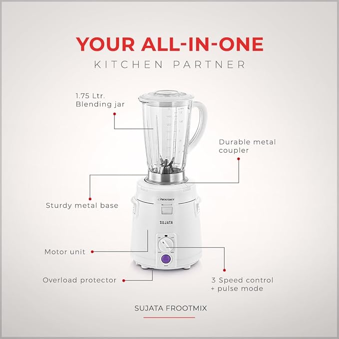 Sujata Frootmix Mixer Blender 900w - Image 3