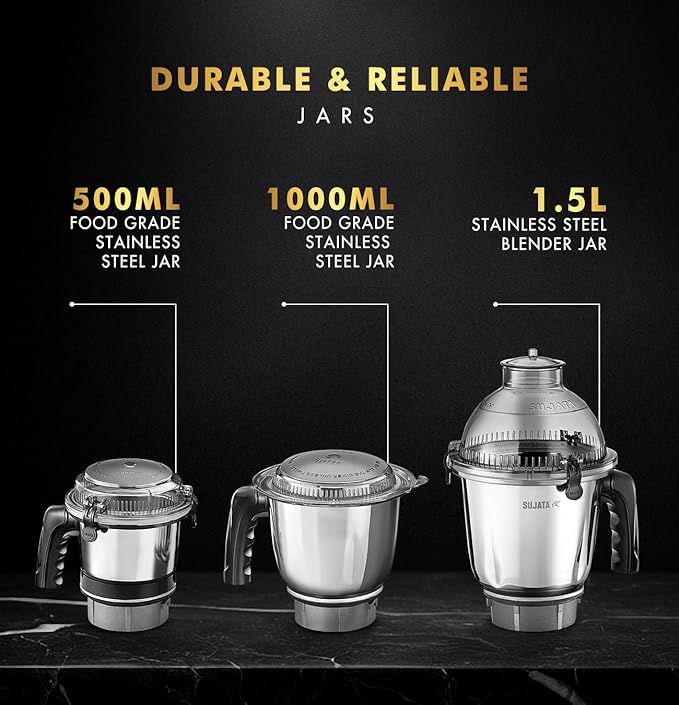 Sujata MG02 Mixer Grinder 1000Watts - Image 2