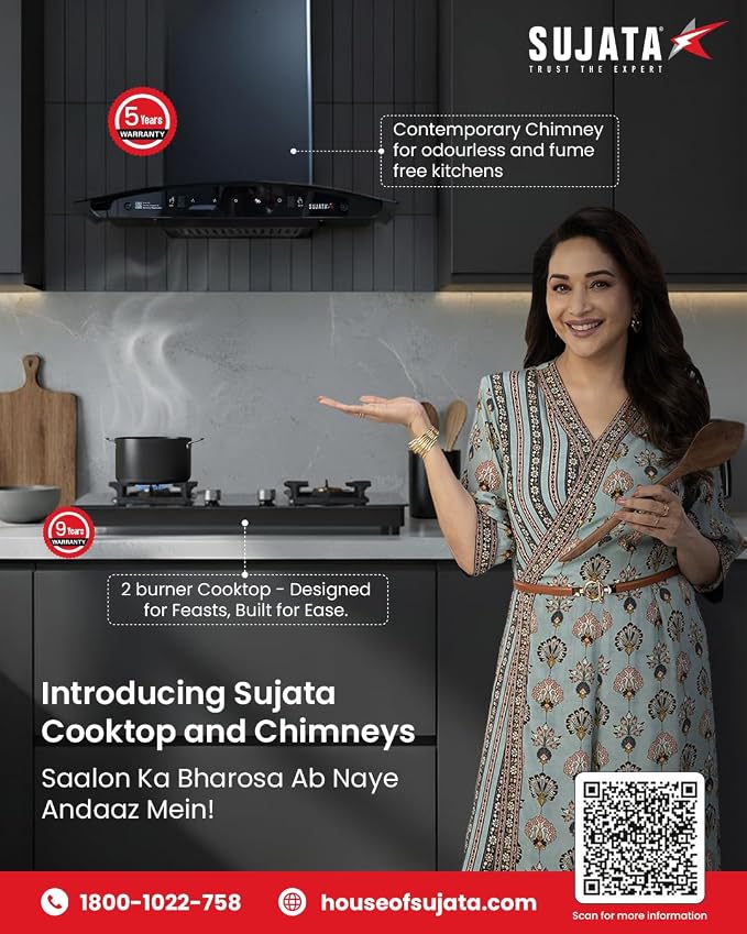 Sujata Premium Gas Stove Auto Ignition 2 Burner - Image 3