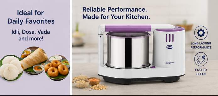 Elgi Ultra Wet Grinder Grind+ Gold 2ltr 110v For Use in USA and Canada Only   - Image 4